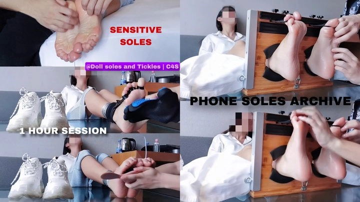 Phone Soles Archive – Sensitive Asian Soles Locked in Stocks 67 Minutes of Relentless Tickling (Multi-Angle) copy
