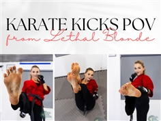【JustHotFight】LETHAL BLONDE-POV KARATE KICKS