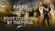 【JustHotFight】BARBIE VS TORY - FOOT STOMPING BY THE POOL (Part 2)