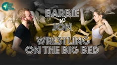 【JustHotFight】BARBIE VS JON — WRESTLING ON THE BIG BED