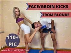 【JustHotFight】FACEGROIN KICKS FROM BLONDE (110+ Photo)