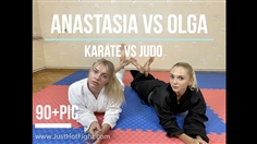 【JustHotFight】ANASTASIA VS OLHA - KARATE AND JUDO (90+ Photo)