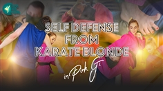 【JustHotFight】SELF DEFENSE FROM KARATE BLONDE IN PINK GI