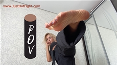 【JustHotFight】POV KARATE KICKS IN BLACK GI PANT