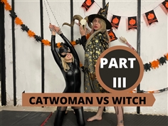 【JustHotFight】CATWOMAN VS WITCHHALLOWEEN EPISODE 3