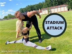 【JustHotFight】Olga`s workout  Stadium attack