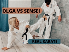 【JustHotFight】OLGA VS SENSEI KARATE BATLE